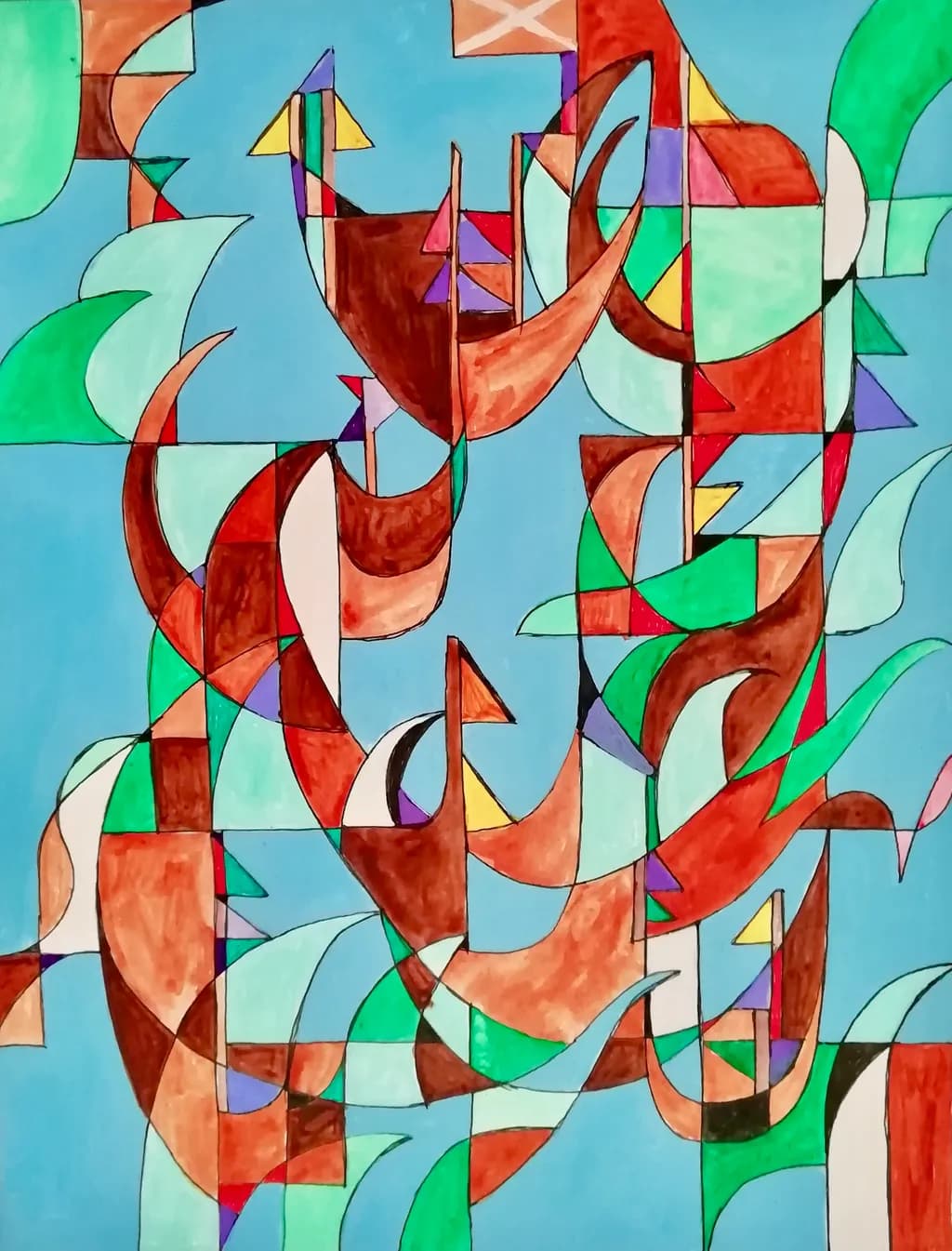 Abstract Shapes Composition