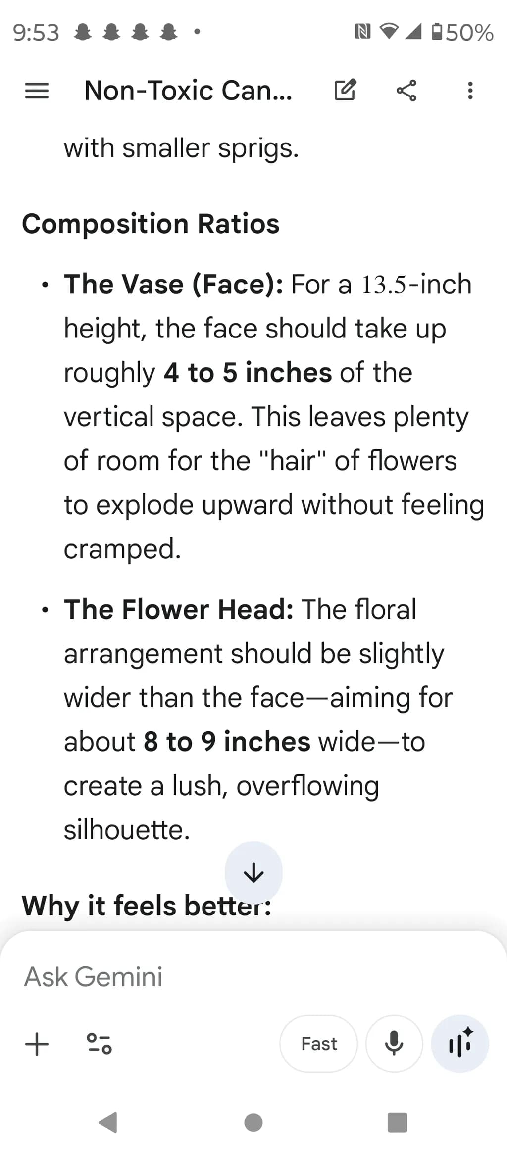 Flower Arrangement Ratios