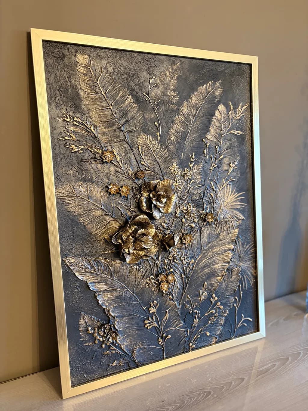 Golden Feathers and Blooms
