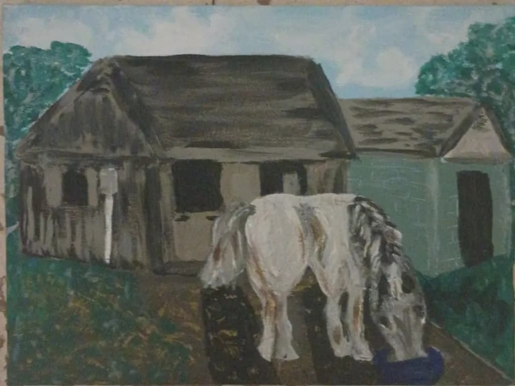 A Friend's Horse (Acrylic Painting)