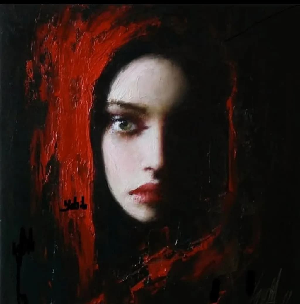 Shadowed Red Veil