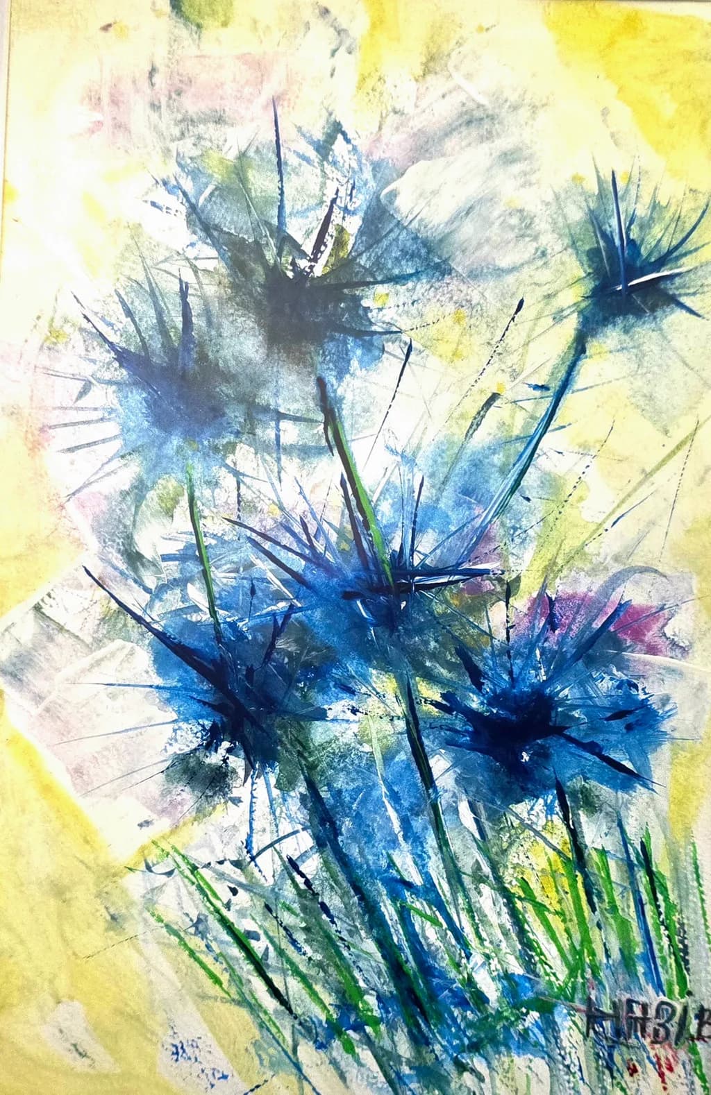 Blue Thistle Burst