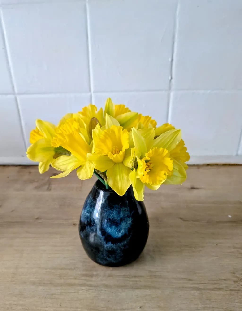 Daffodils in Blue Vase