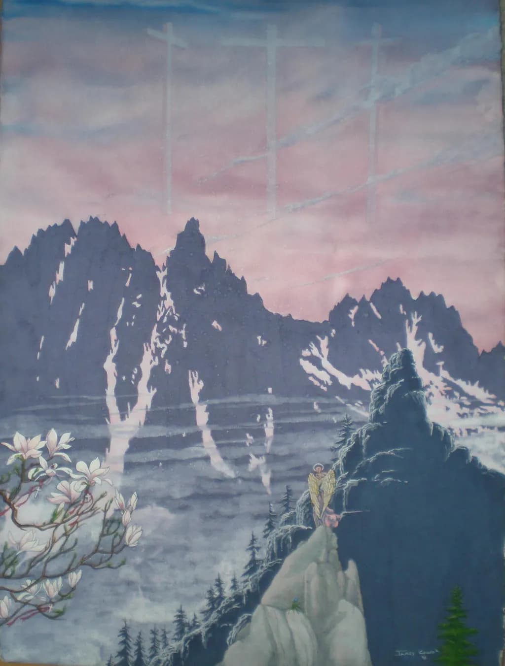 Mountain Peaks at Dawn