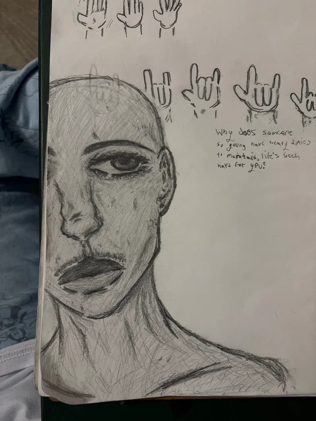 Study of Face and Hands