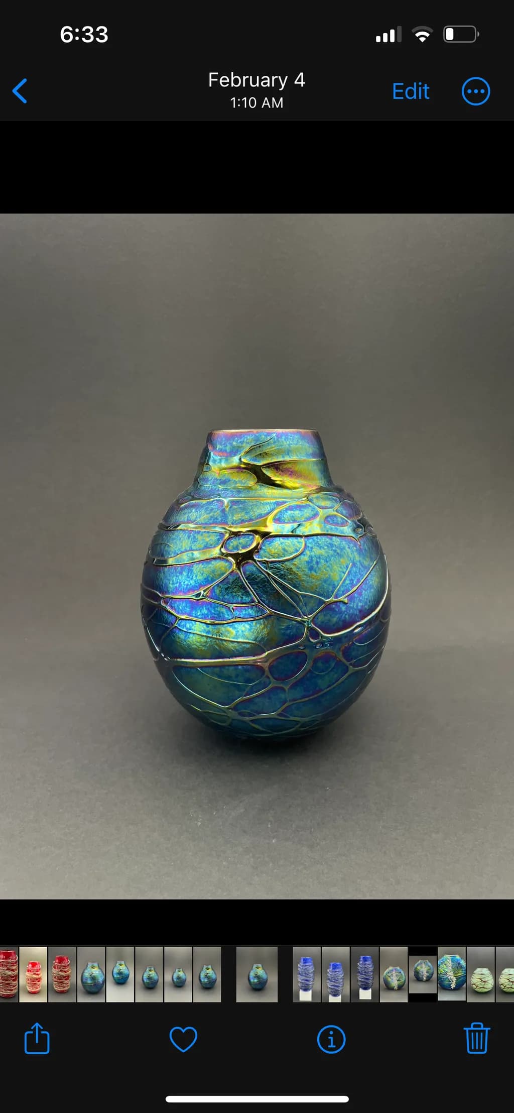 Iridescent Web Vessel