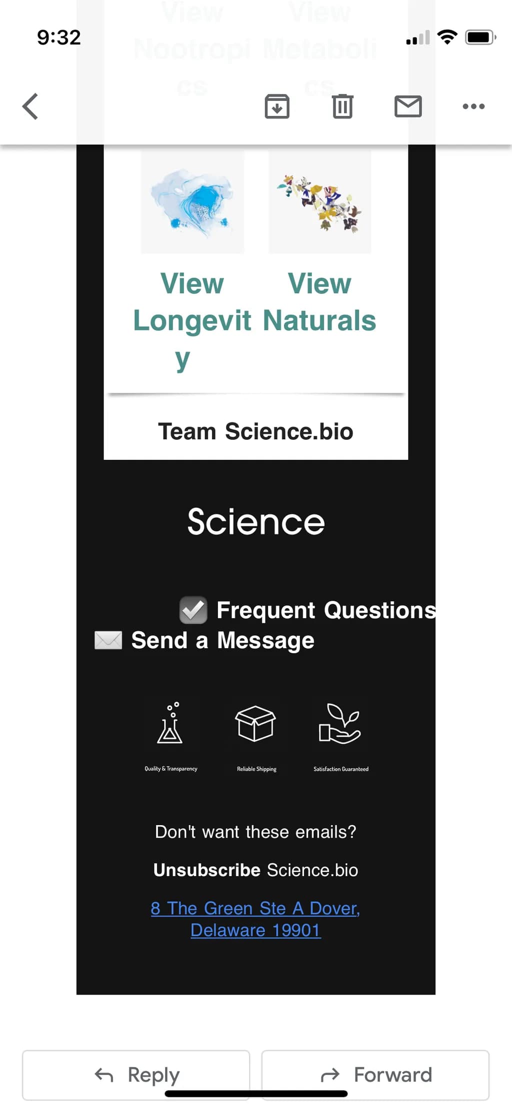 Science.bio Newsletter Footer