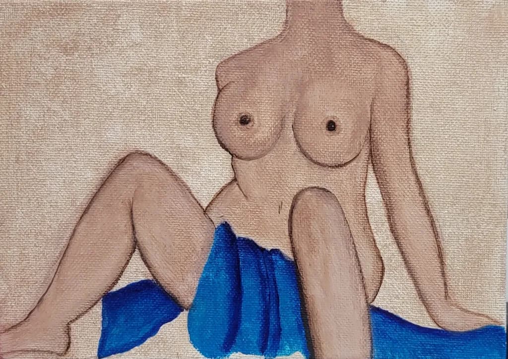 Blue Drape Nude