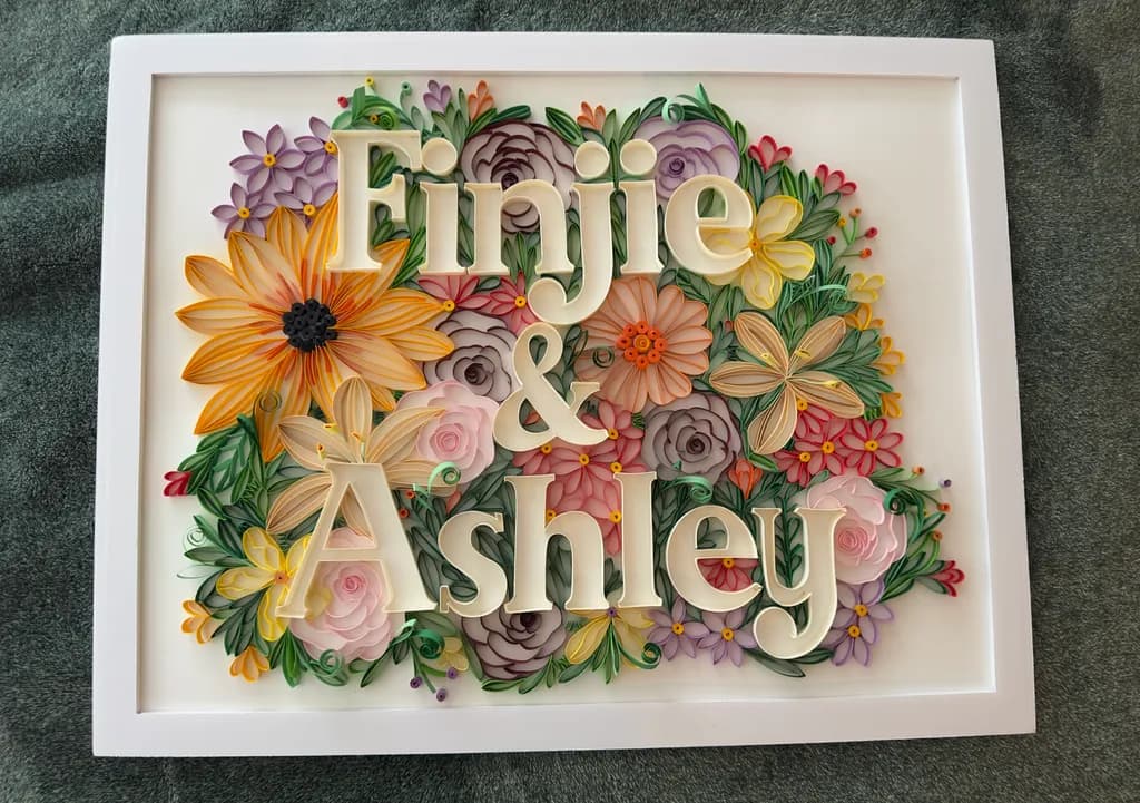 Floral Script Quilling