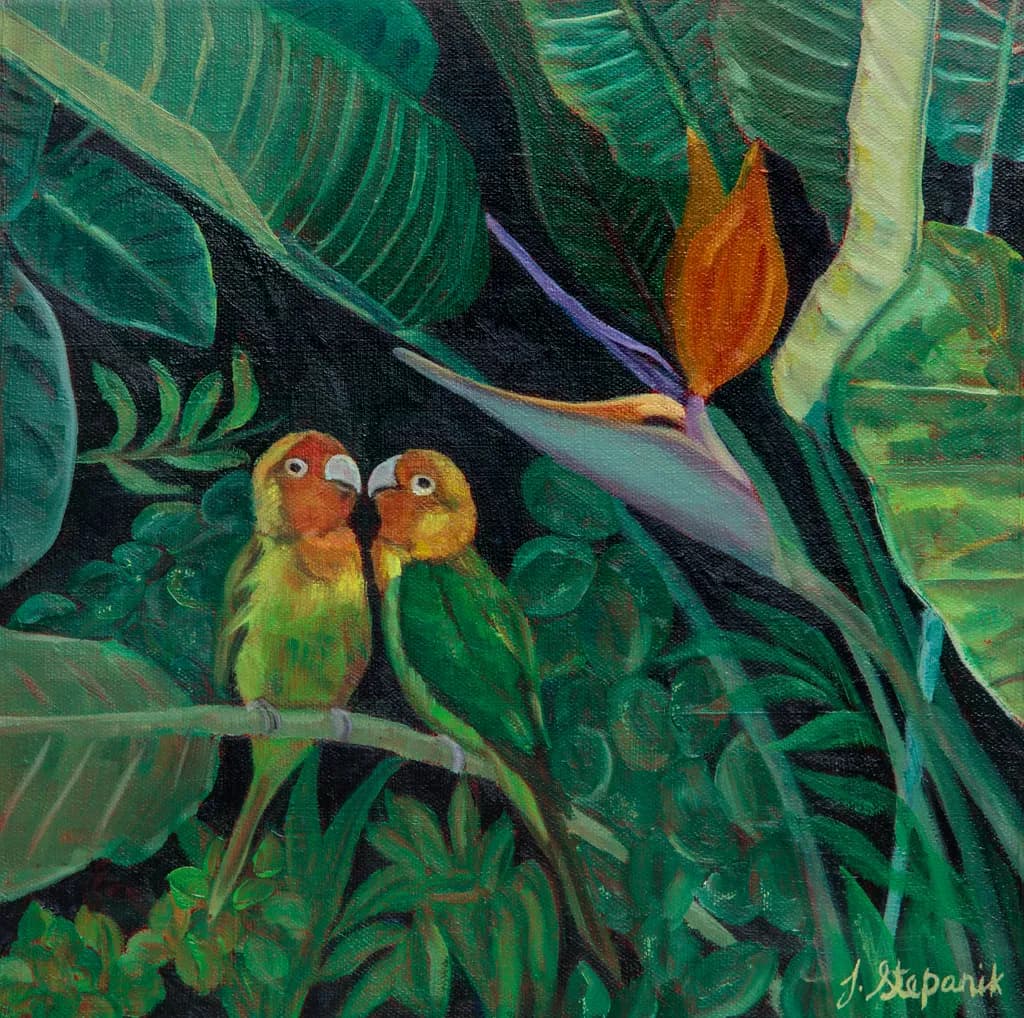 Lovebirds in Spring time