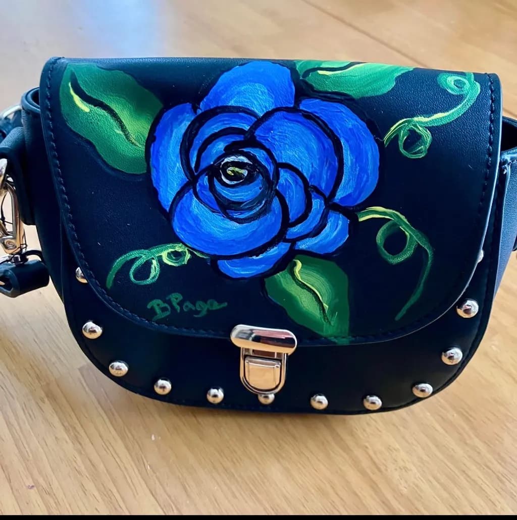 Blue Rose Satchel