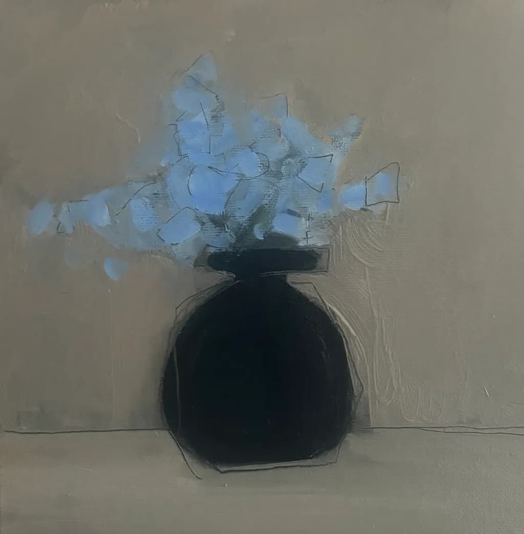Blue Petals in Shadow