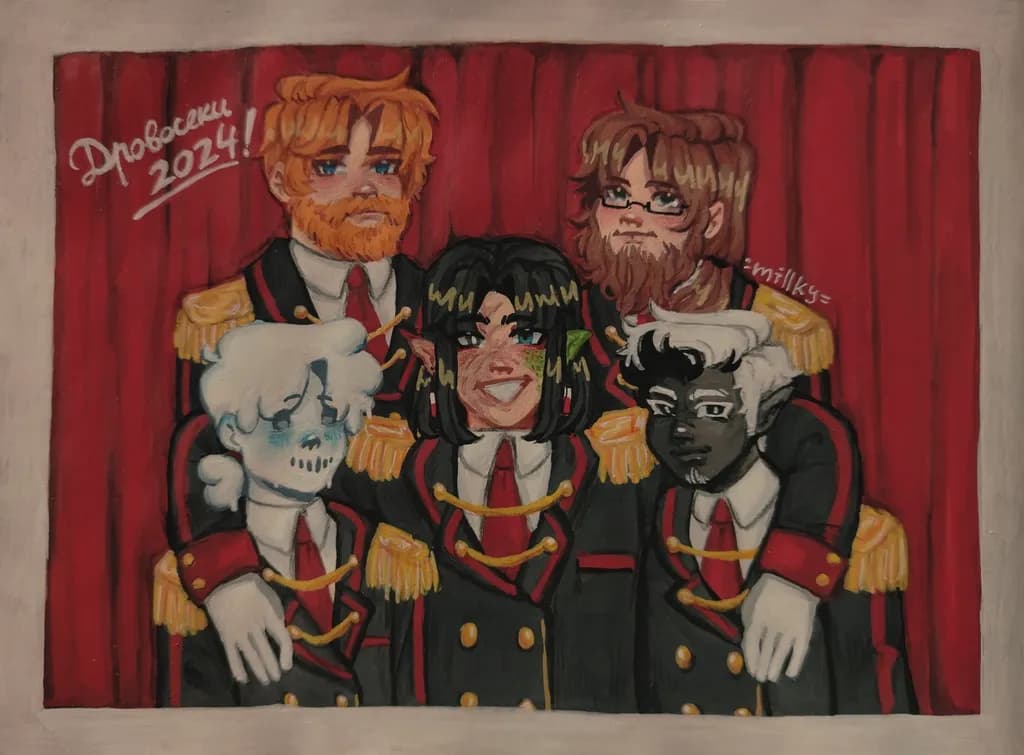 The Cast in Uniform