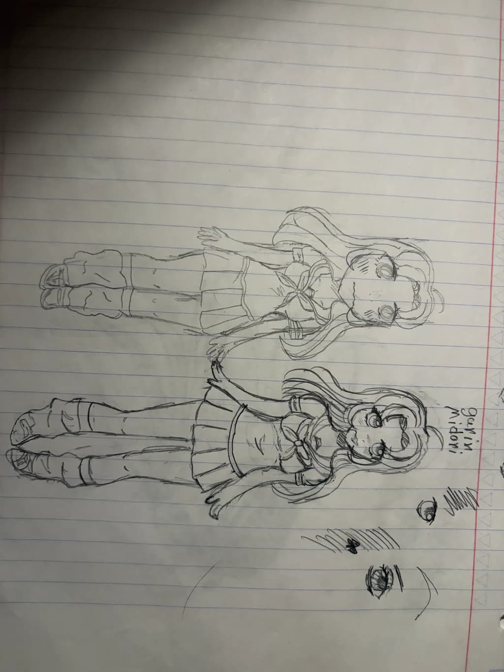Anime Schoolgirl Sketch