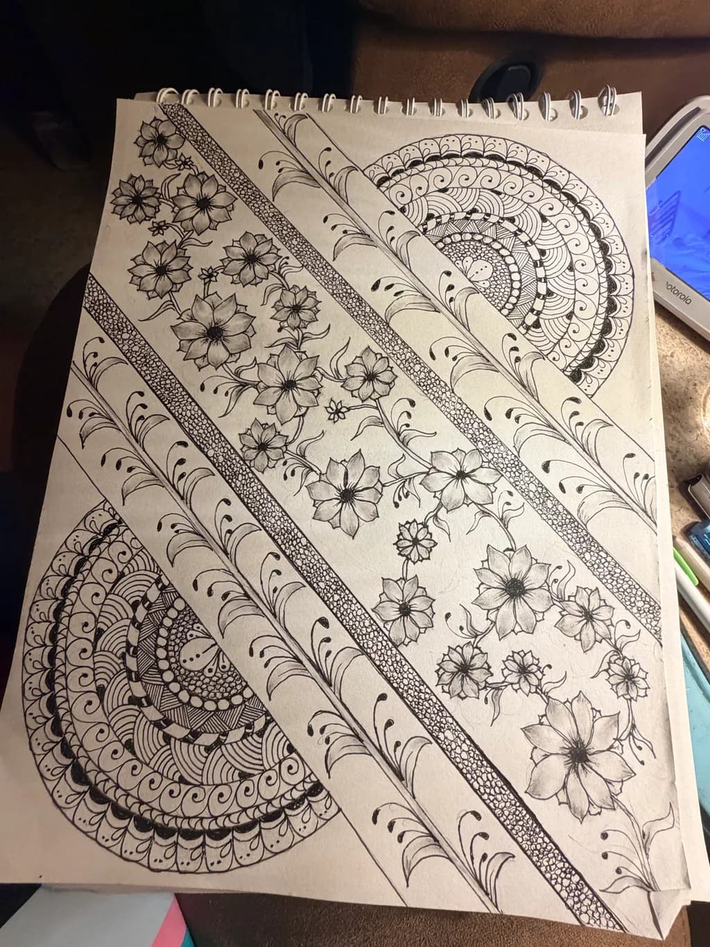 Floral Mandala Stripes