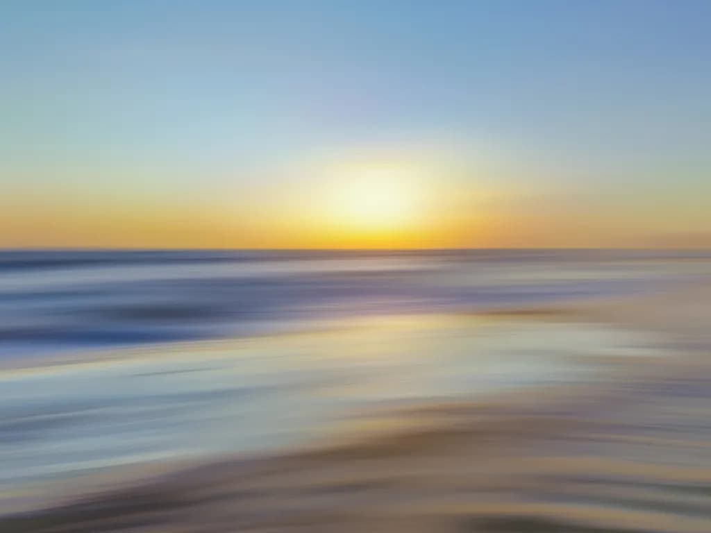 The Sea n. 3: A Quiet Horizon - Soft Gold Across the Sea 