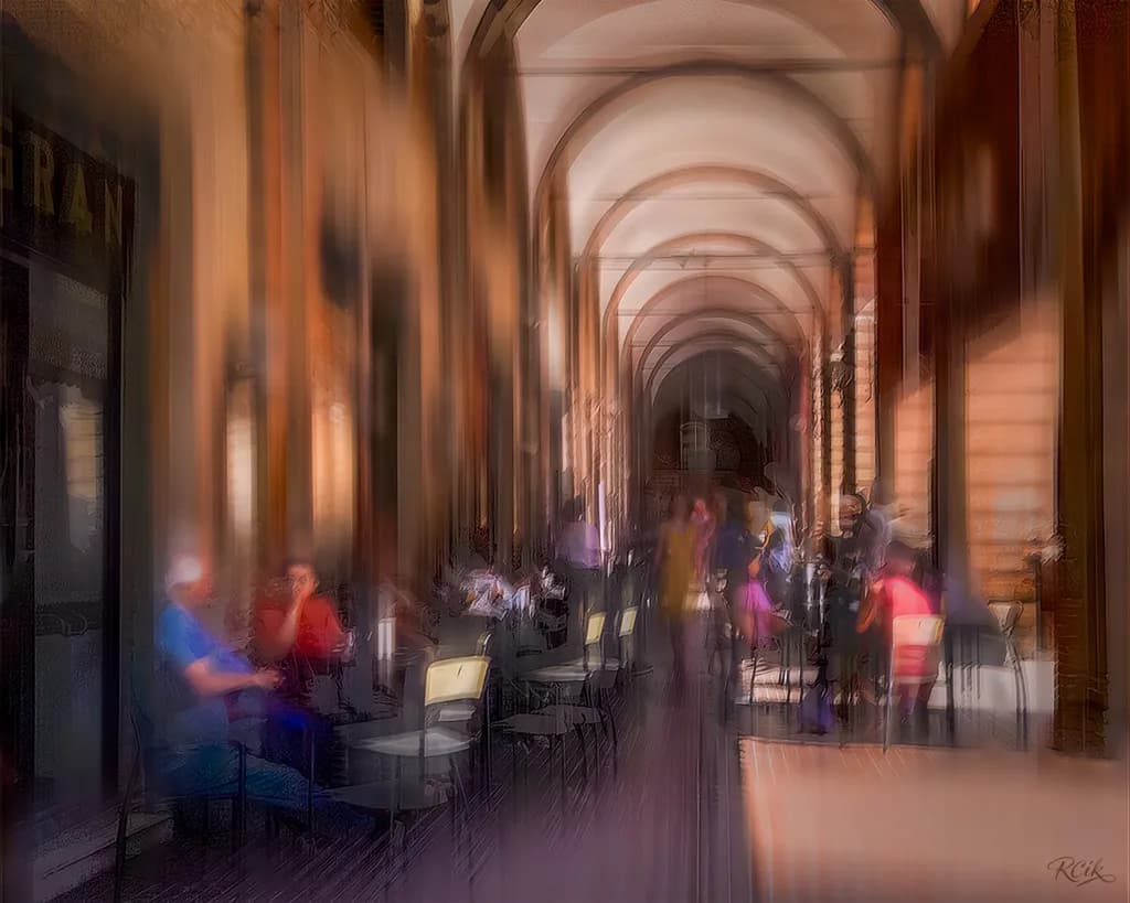 Shadows - Under the Arches - Evening Cafés and Slow Conversations