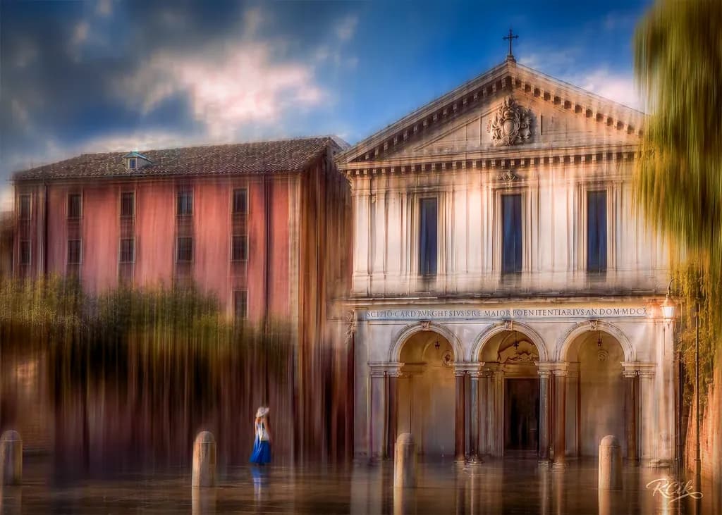 Shadows in Front of the Church