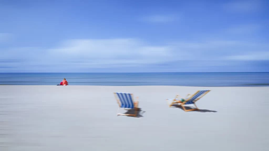 Summer Dreams: Pale Sand, Endless Sky, a gentle afternoon by the sea