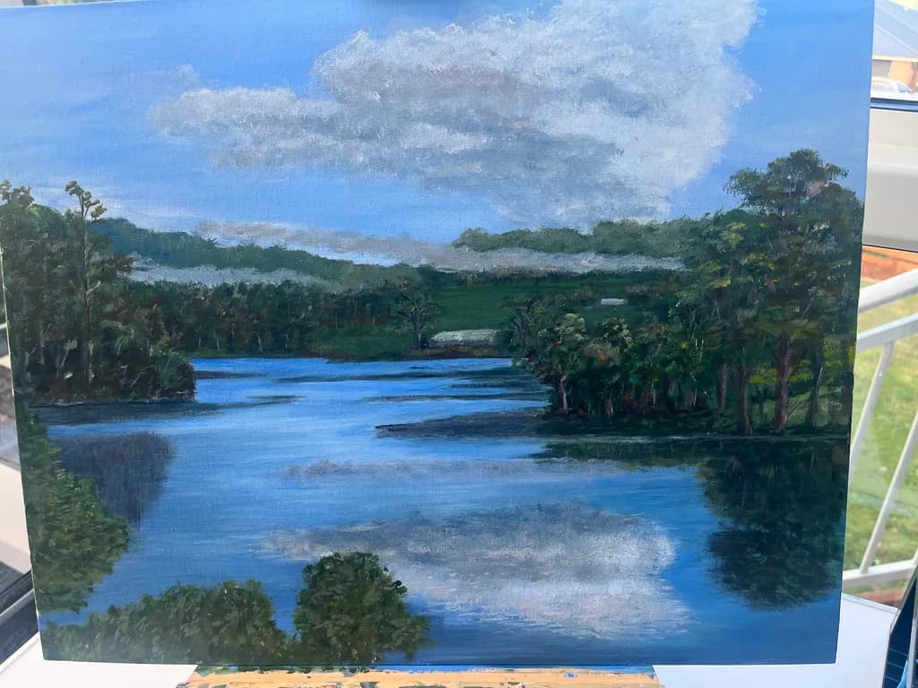 Tranquil River Reflection
