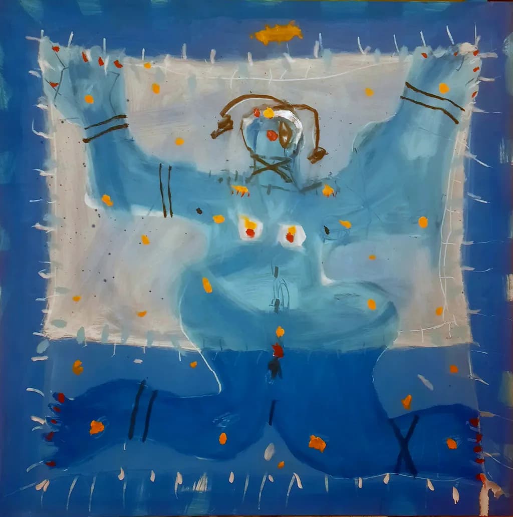 Abstract Figure in Blue