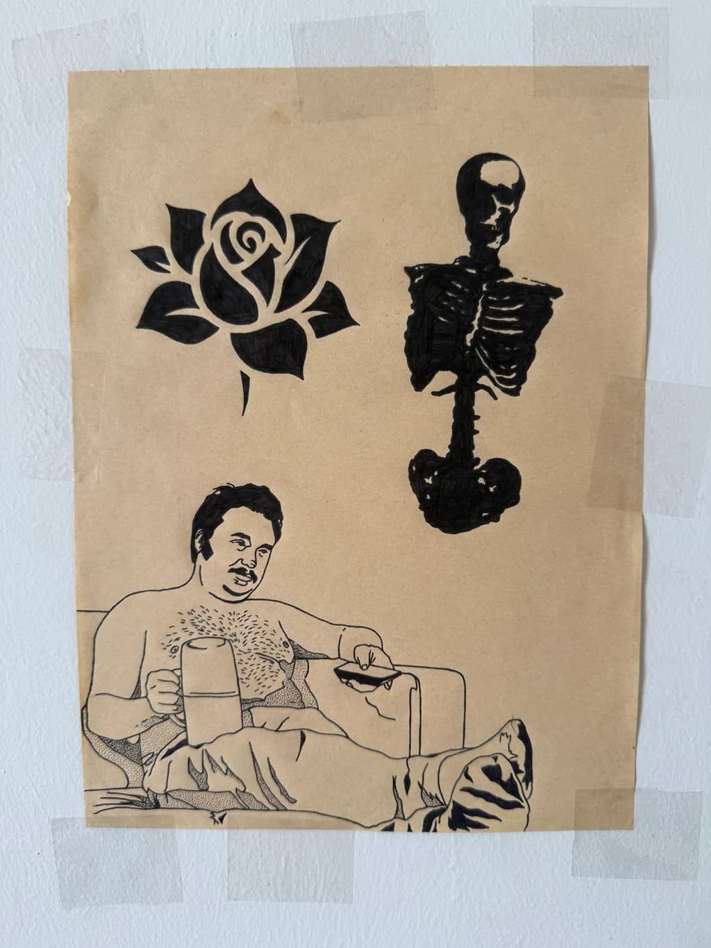 Rose, Skeleton, Recline