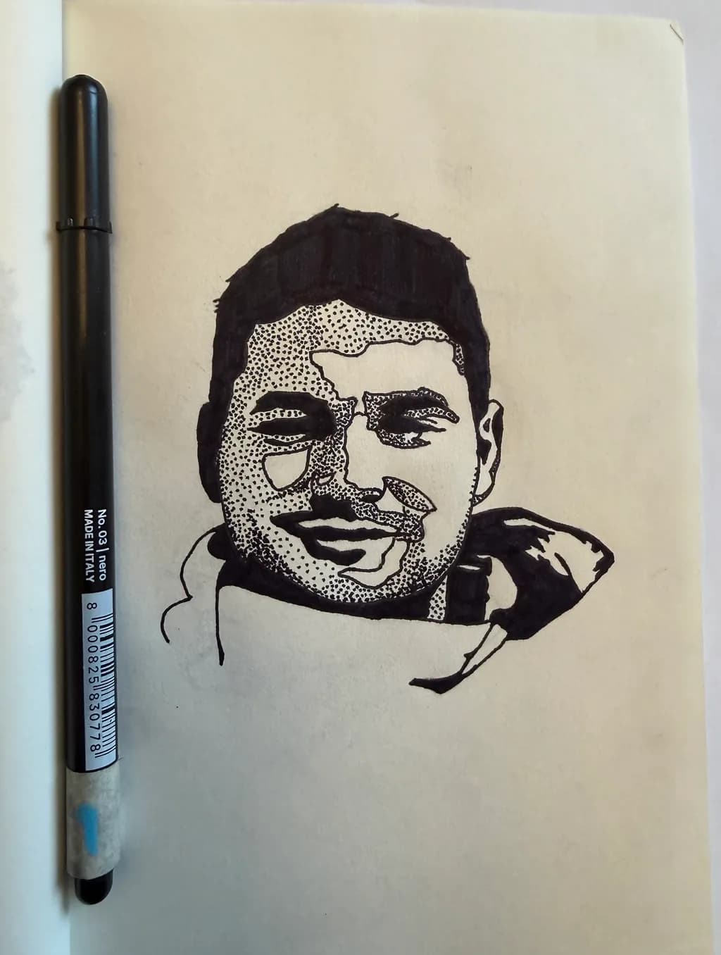 Stippled Shadow Portrait