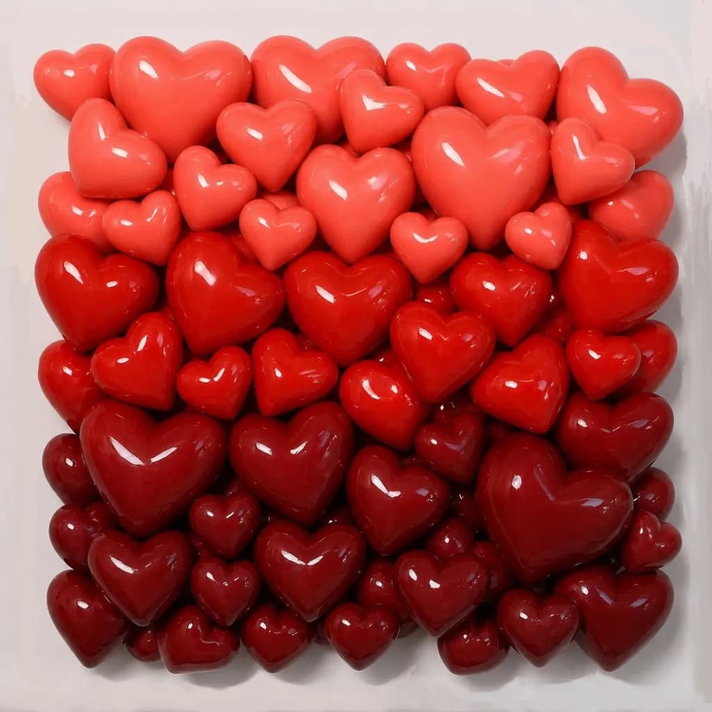 Glossy Heart Mosaic