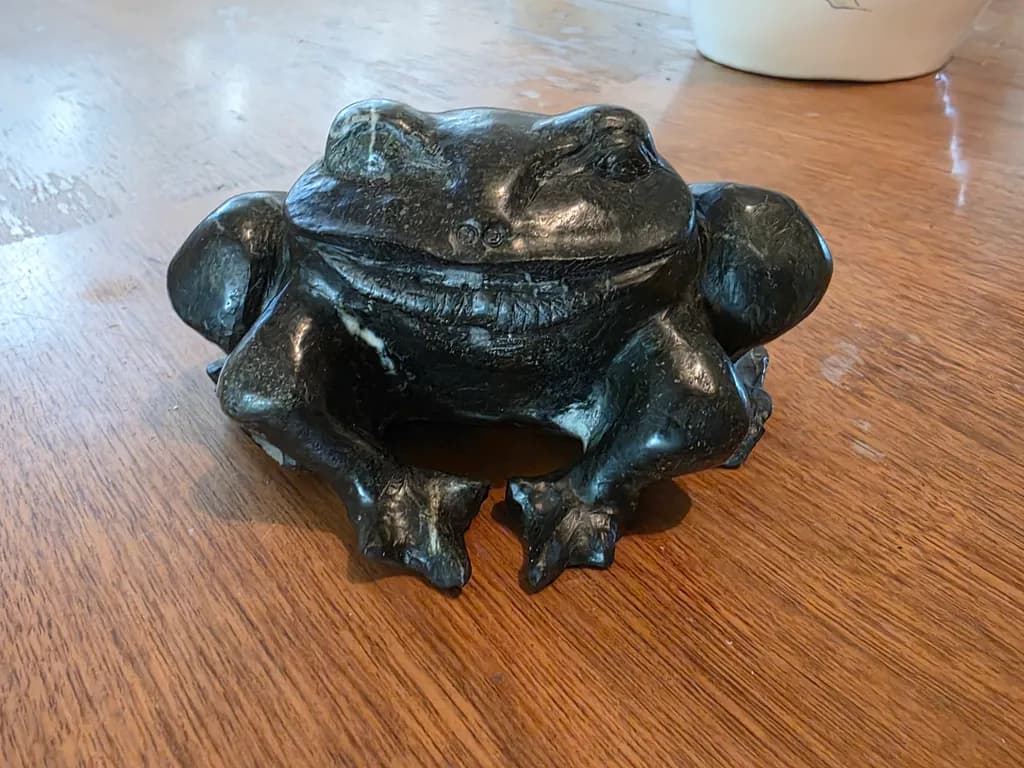 Grounded Frog Sculpture
