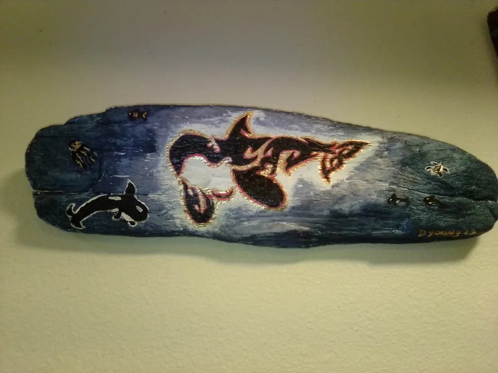 Tribal Orcas Driftwood