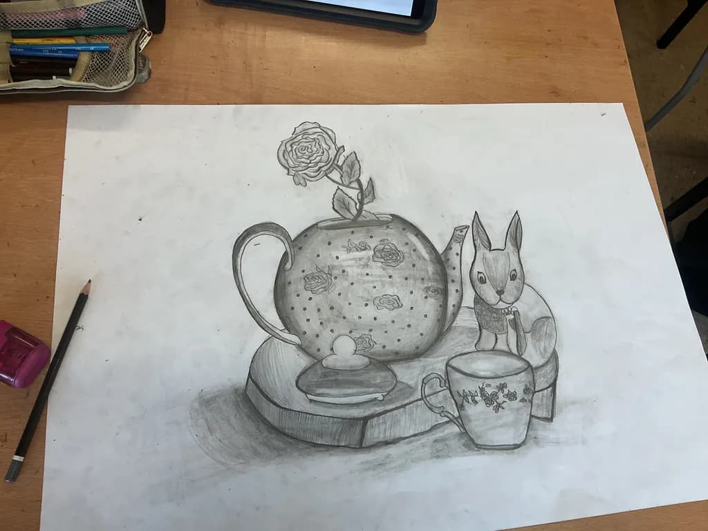 Rose Teapot Still Life