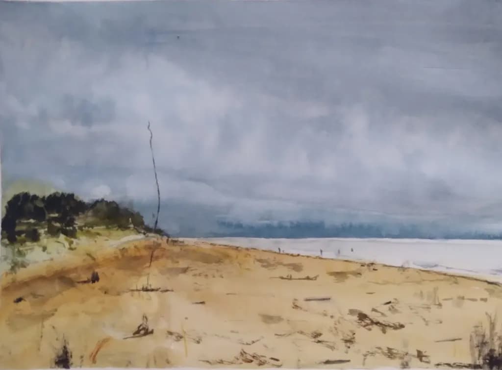 Stormy Beach Landscape