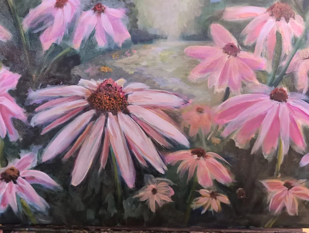 Pink Coneflowers Cascade