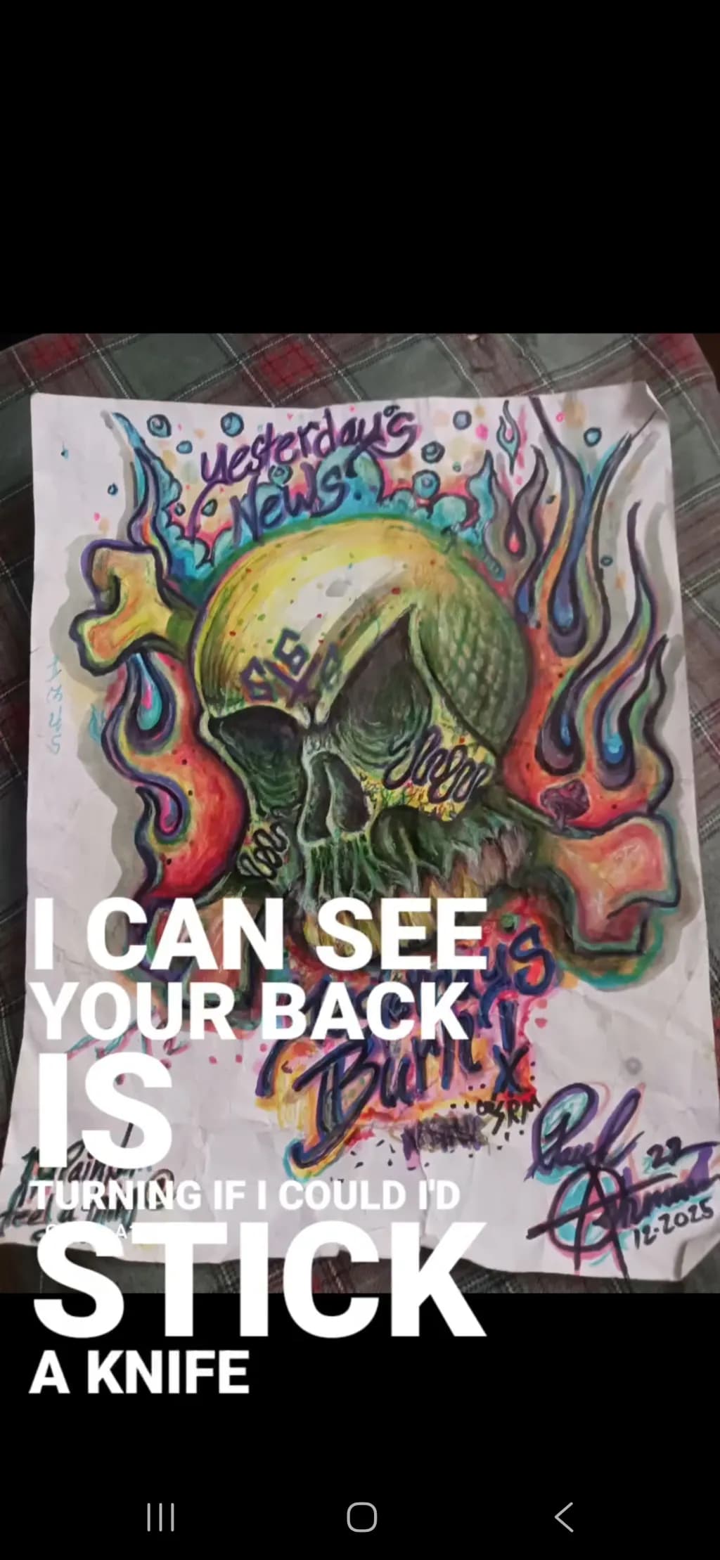 Yesterday's News Skull