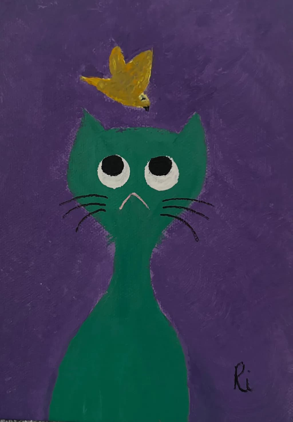 Green Cat, Yellow Bird