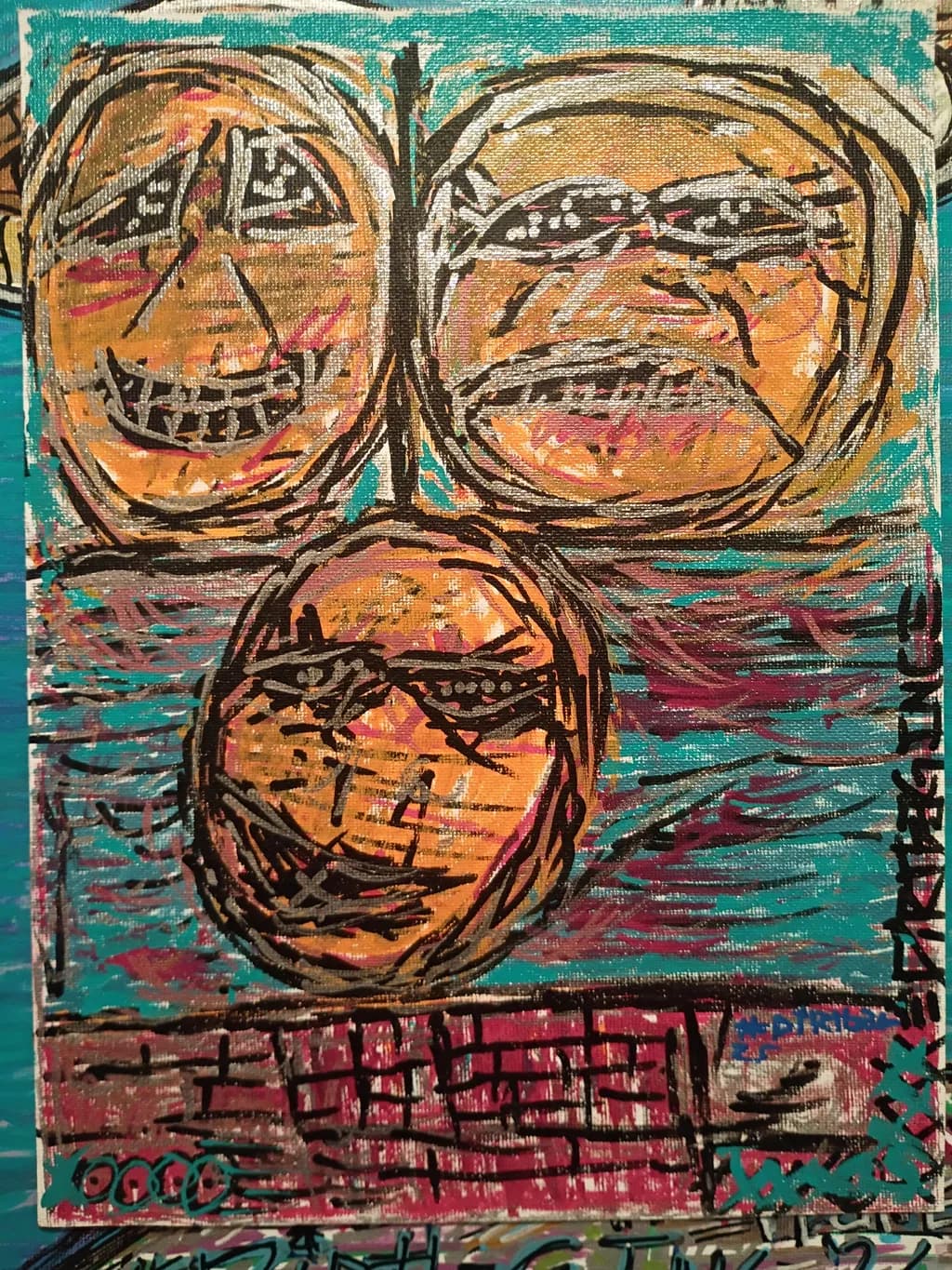 Three Faces Abstract