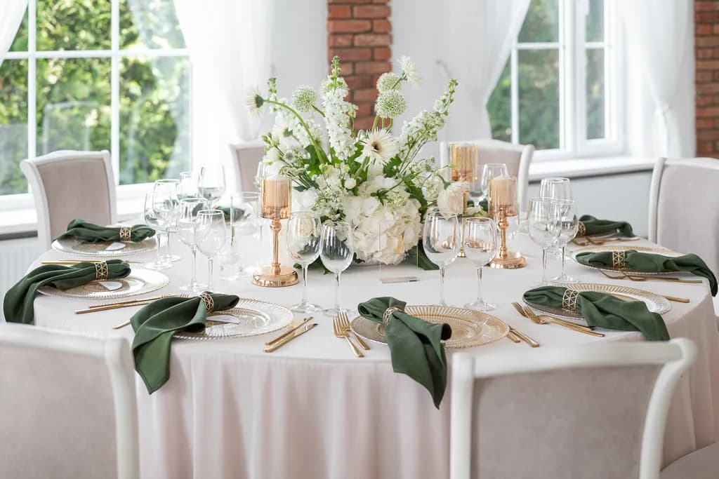 Green Elegance Table Setting