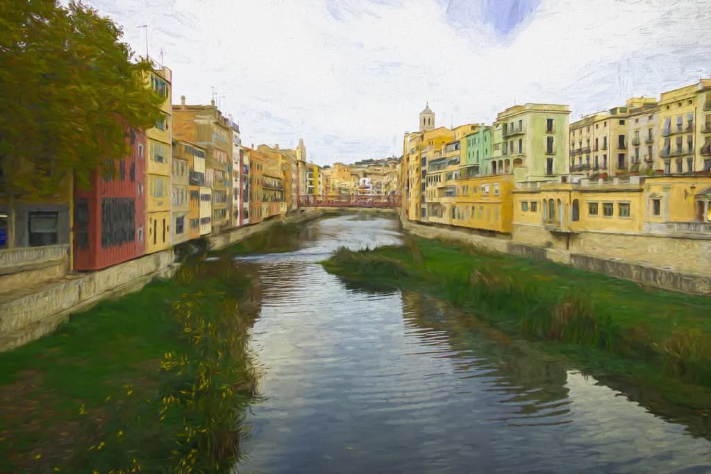 River and Buildings View