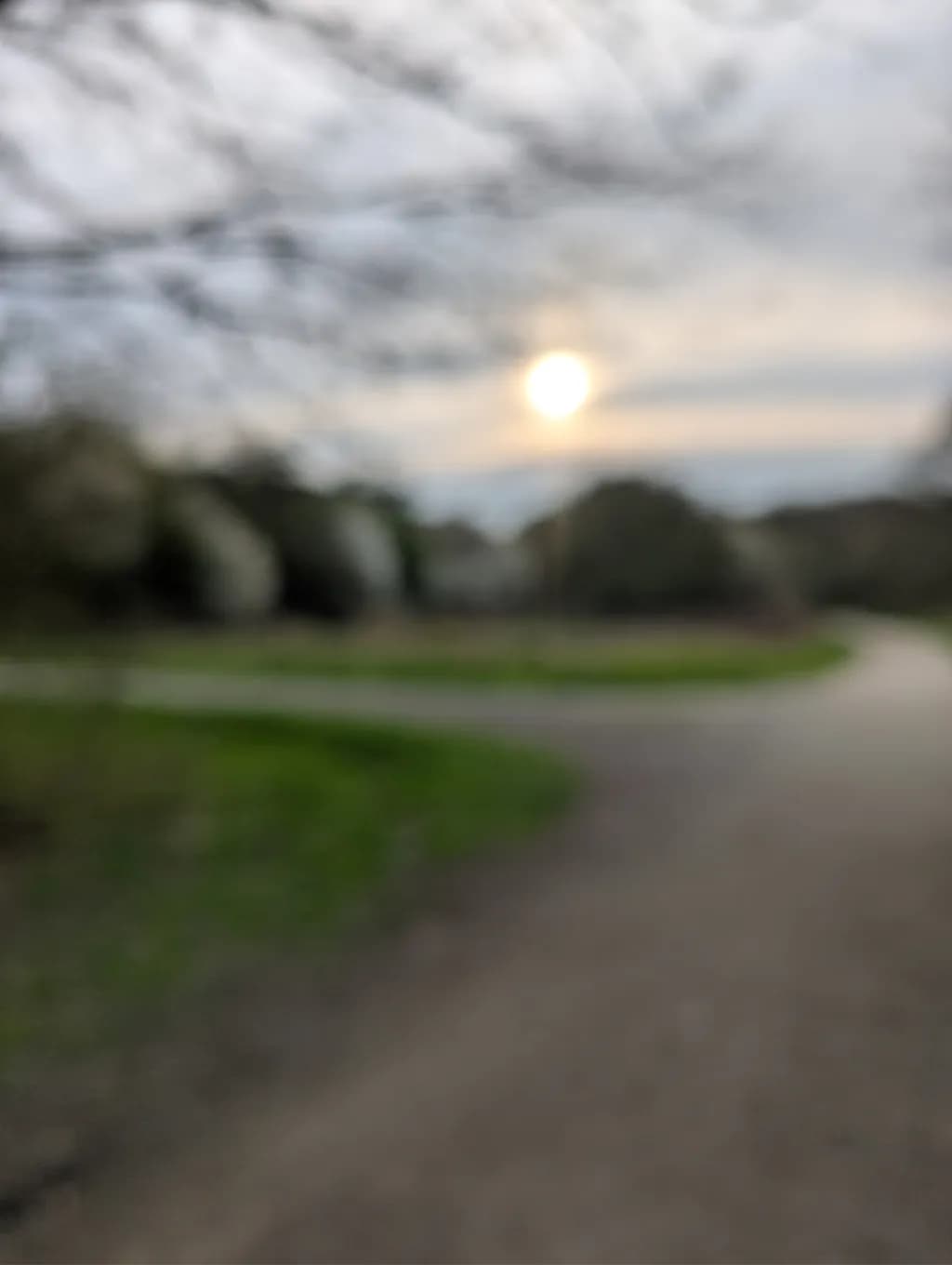 Blurred Sundown Path