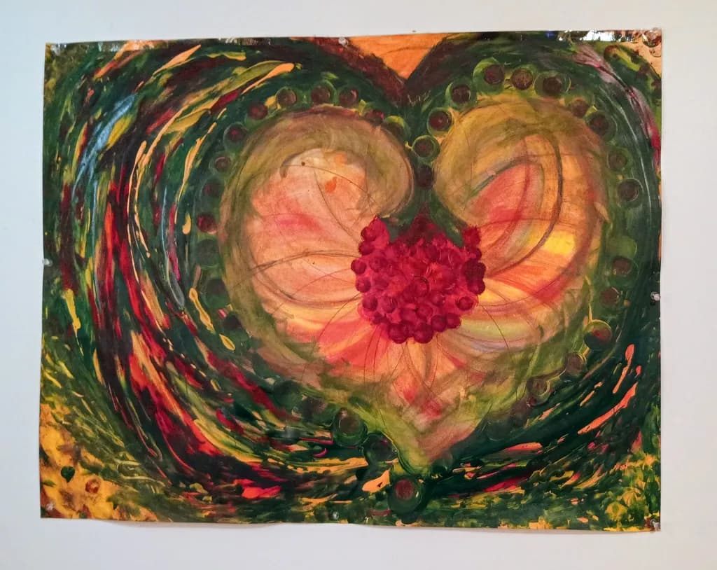 Crimson Core Heart
