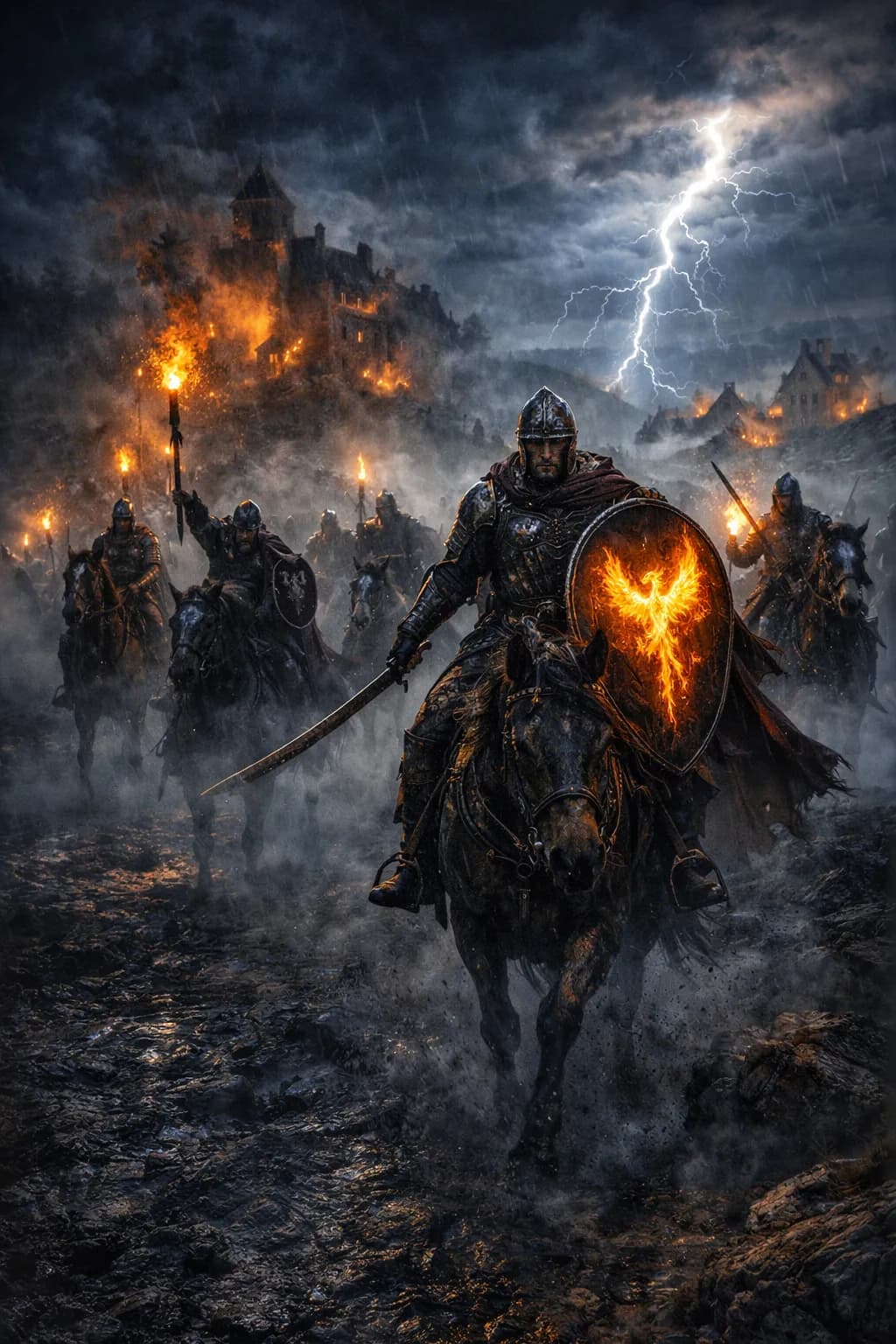 Knight Charge at Stormed Castle