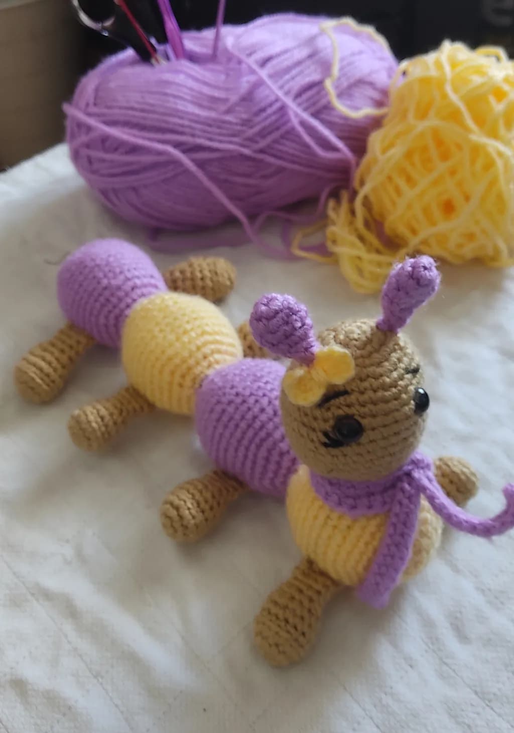 Crochet Caterpillar Charm