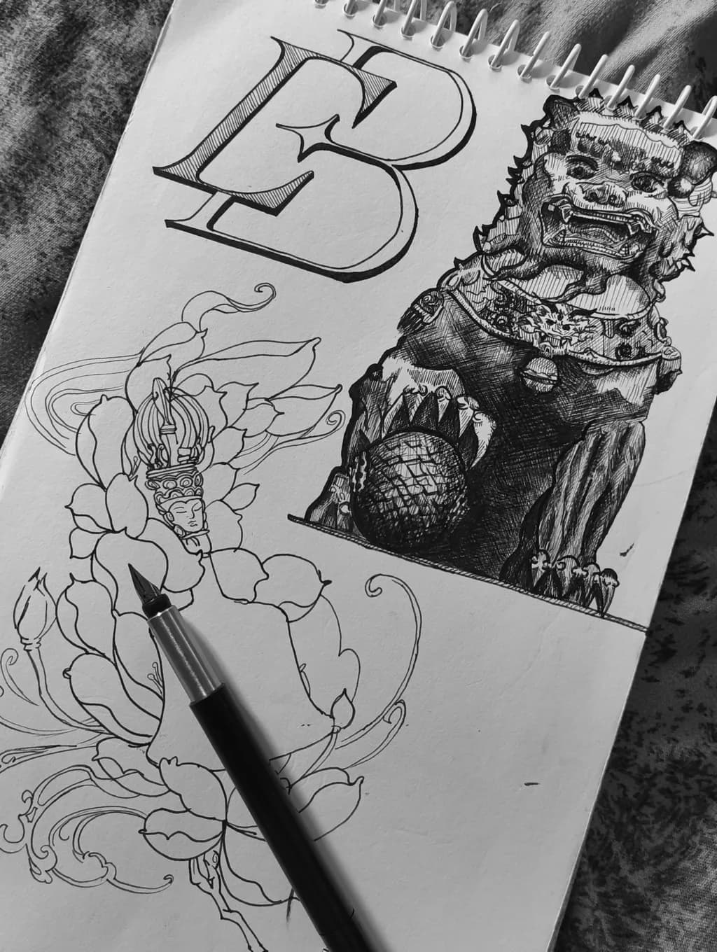 Guardian Lion Sketch