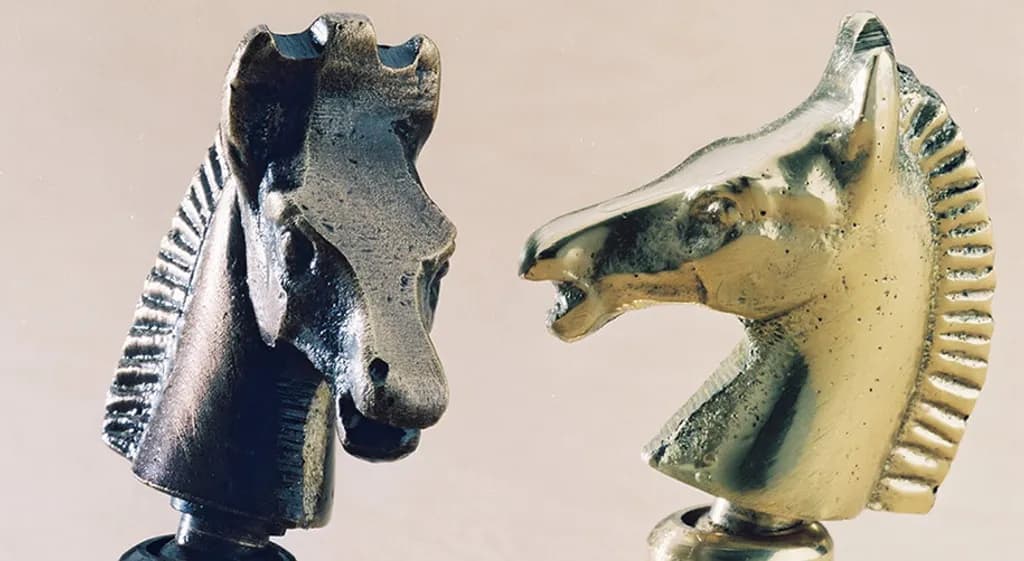 Gold and Black Horseheads