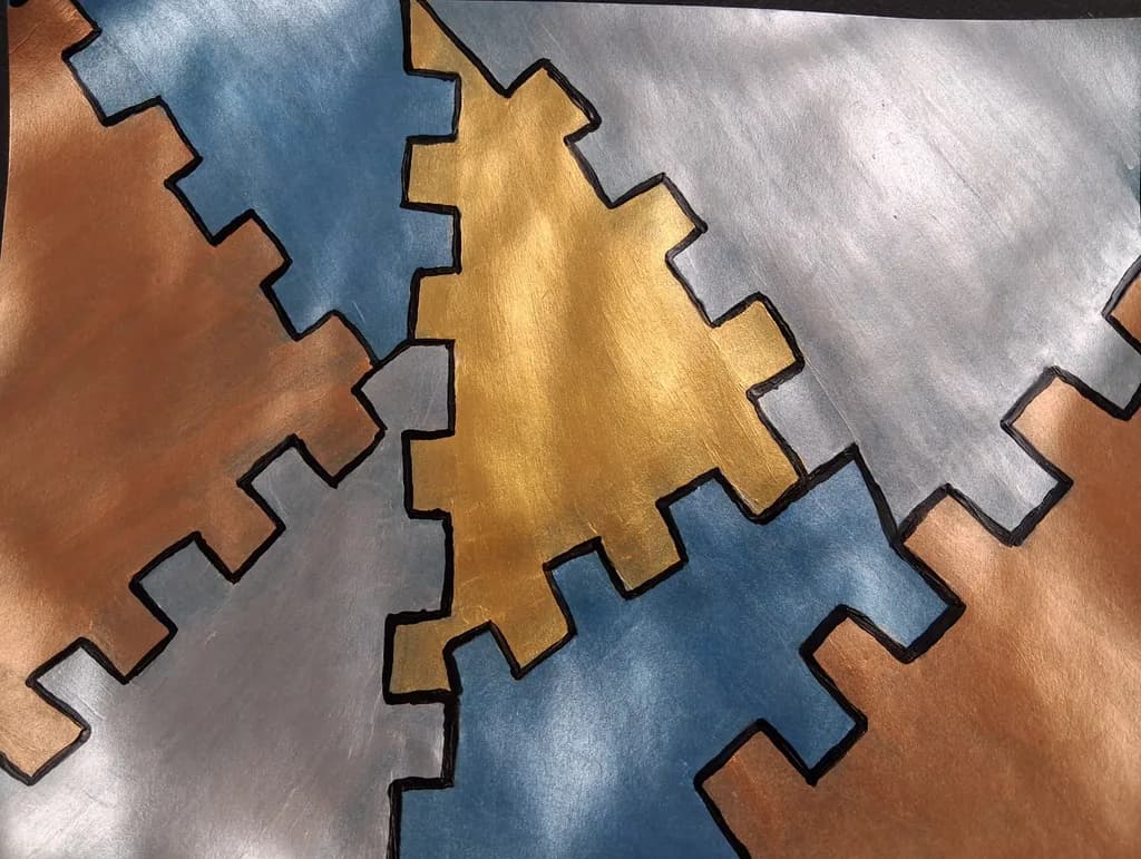 Metallic Puzzle segments