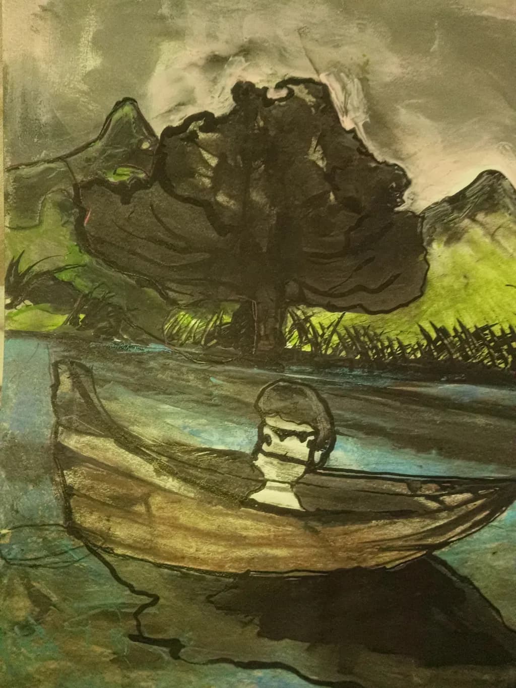 Boat on Murky Waters
