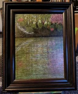 Riverside Boat and Trees