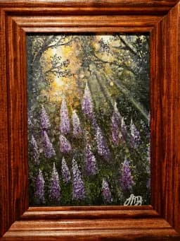 Sunlit Purple Flowers
