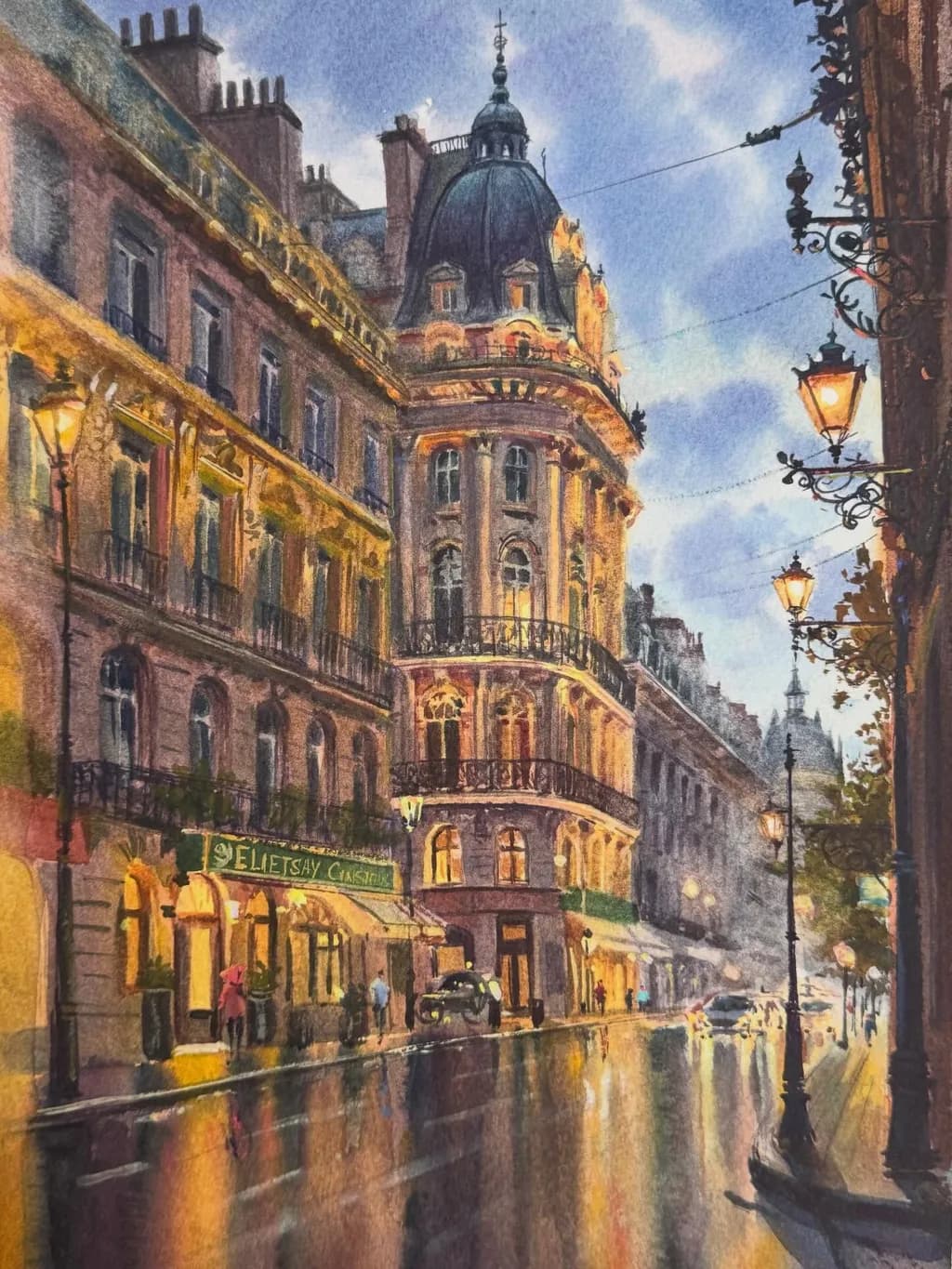 Parisian Twilight Reflections