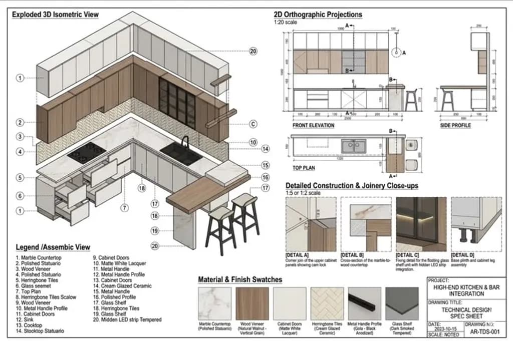 High-End Kitchen Layout